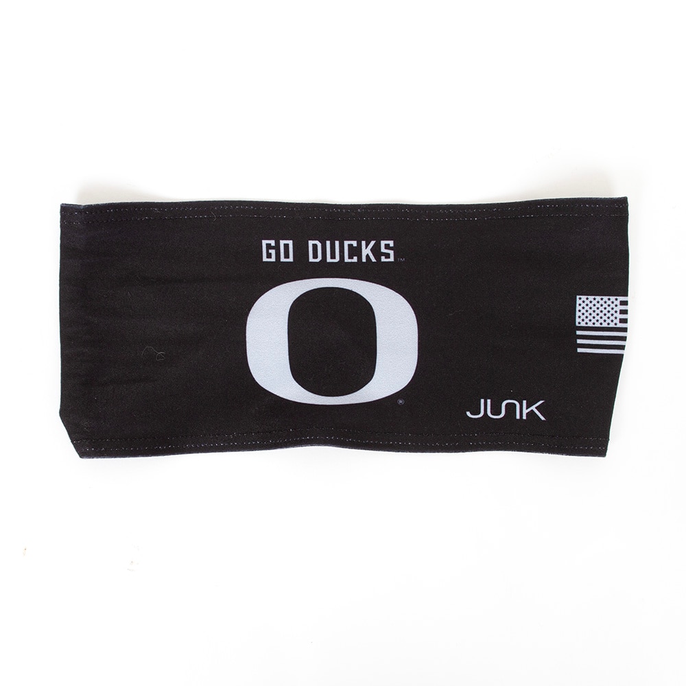 Classic Oregon O, Black, Headbands, Polyester Blend, Accessories, Women, Junk Brand, Performance, Sublimated, Go Ducks, Lite, 1015410